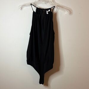 BCBGeneration Black Halter-Style Bodysuit